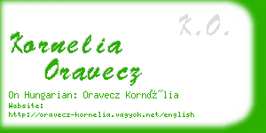 kornelia oravecz business card